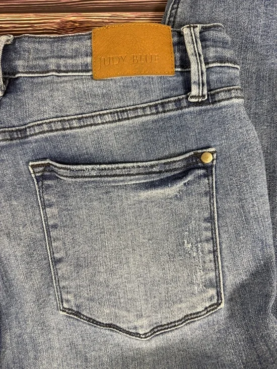 Judy Blue Medium Light Blue High Rise Skinny Fit Stretch Denim Jeans 13/31 - Picture 8 of 13